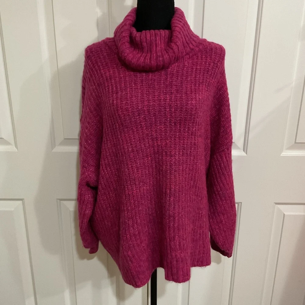 Old Navy 2XL Cozy Pink Turtleneck Sweater - Picture 1 of 3